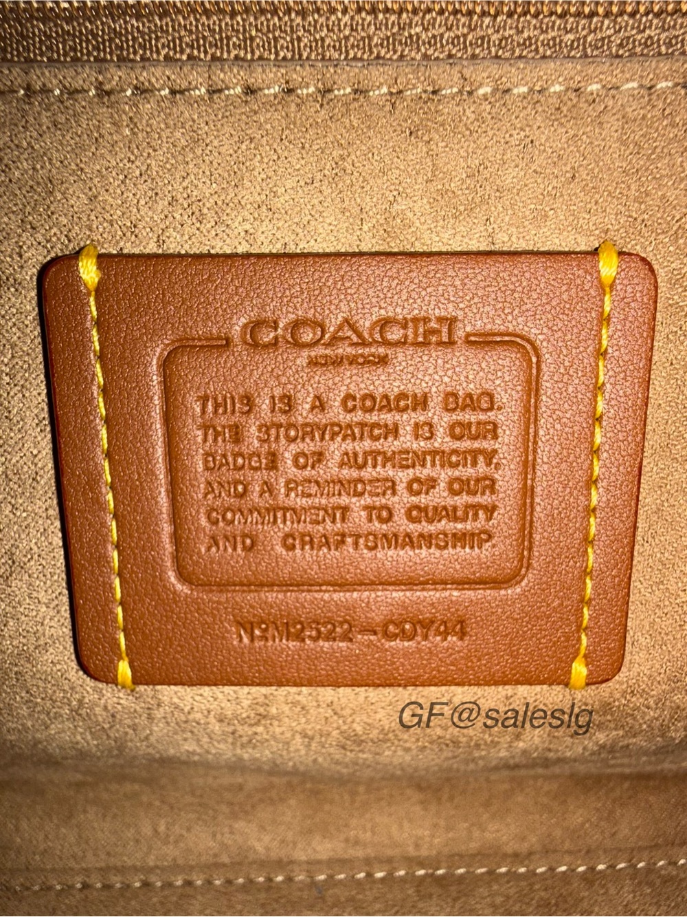 NWT Coach Emory Floral Appliqué Top Handle Bag Leather Crossbody Gold/Light Pink - Picture 9 of 12